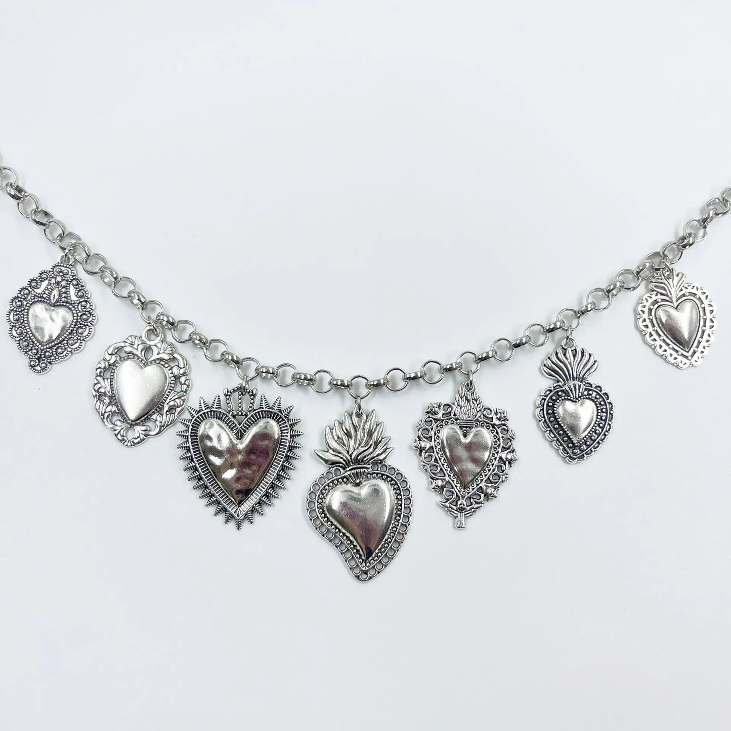 Sacred Heart Milagro Statement Necklace