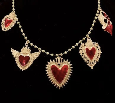 Silver Plated Sacred Heart Chokers Necklaces Vintage Stainless Steel Christian Catholic Pendant Collar Women's Jewelry Gifts