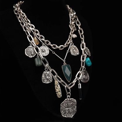 Unique Irregular Shape Pendants And Multi-Layered Designs In European And American Style Necklaces For Women's Banquets Travel