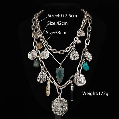 Unique Irregular Shape Pendants And Multi-Layered Designs In European And American Style Necklaces For Women's Banquets Travel