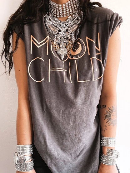 Moon Child Side Split Tee