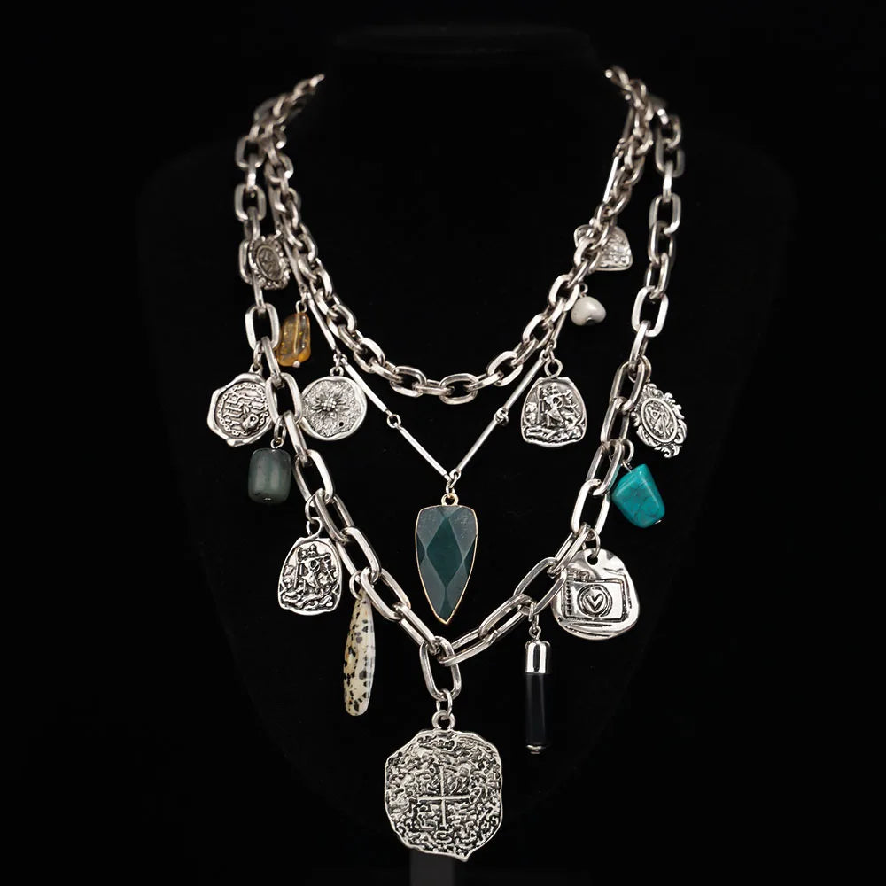 Unique Irregular Shape Pendants And Multi-Layered Designs In European And American Style Necklaces For Women's Banquets Travel