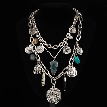 Unique Irregular Shape Pendants And Multi-Layered Designs In European And American Style Necklaces For Women's Banquets Travel
