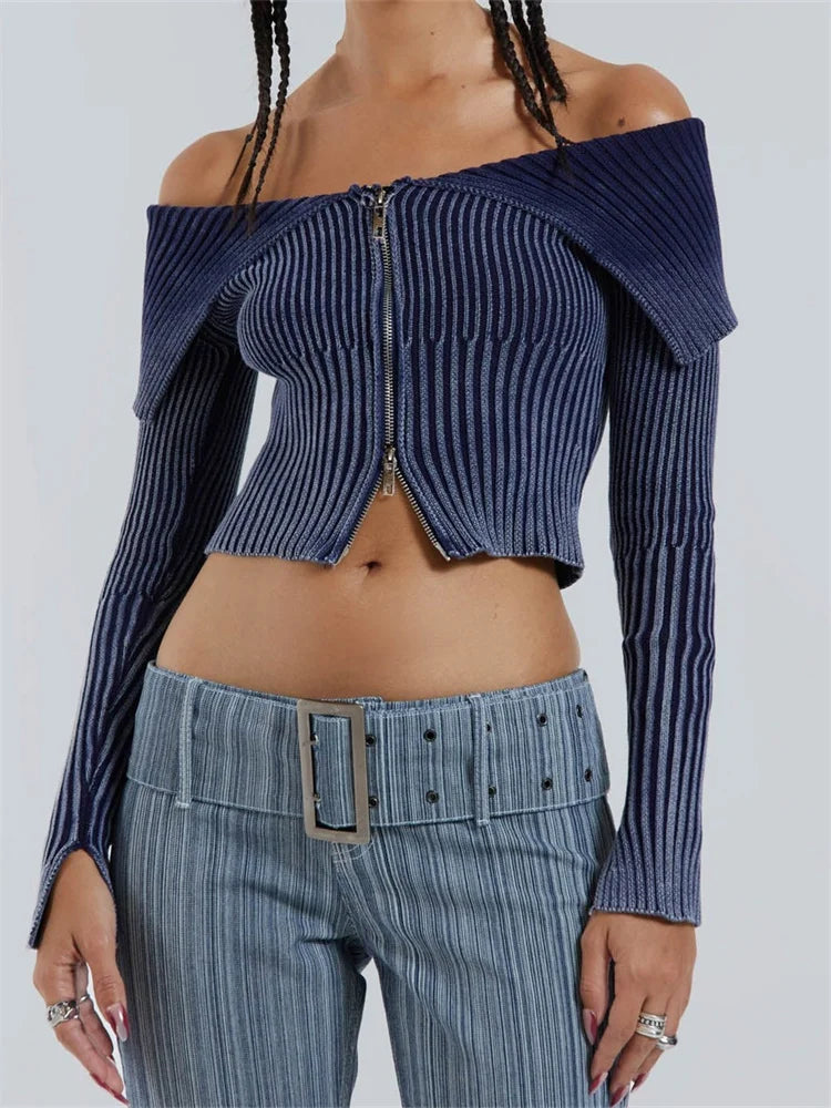 Jenny Crop Zip Cardigan