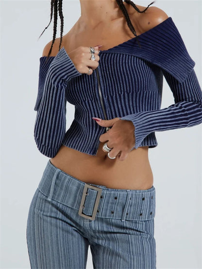 Jenny Crop Zip Cardigan