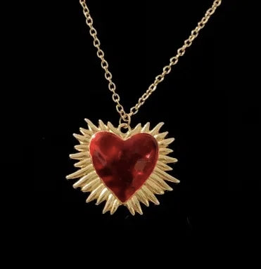 Silver Plated Sacred Heart Chokers Necklaces Vintage Stainless Steel Christian Catholic Pendant Collar Women's Jewelry Gifts