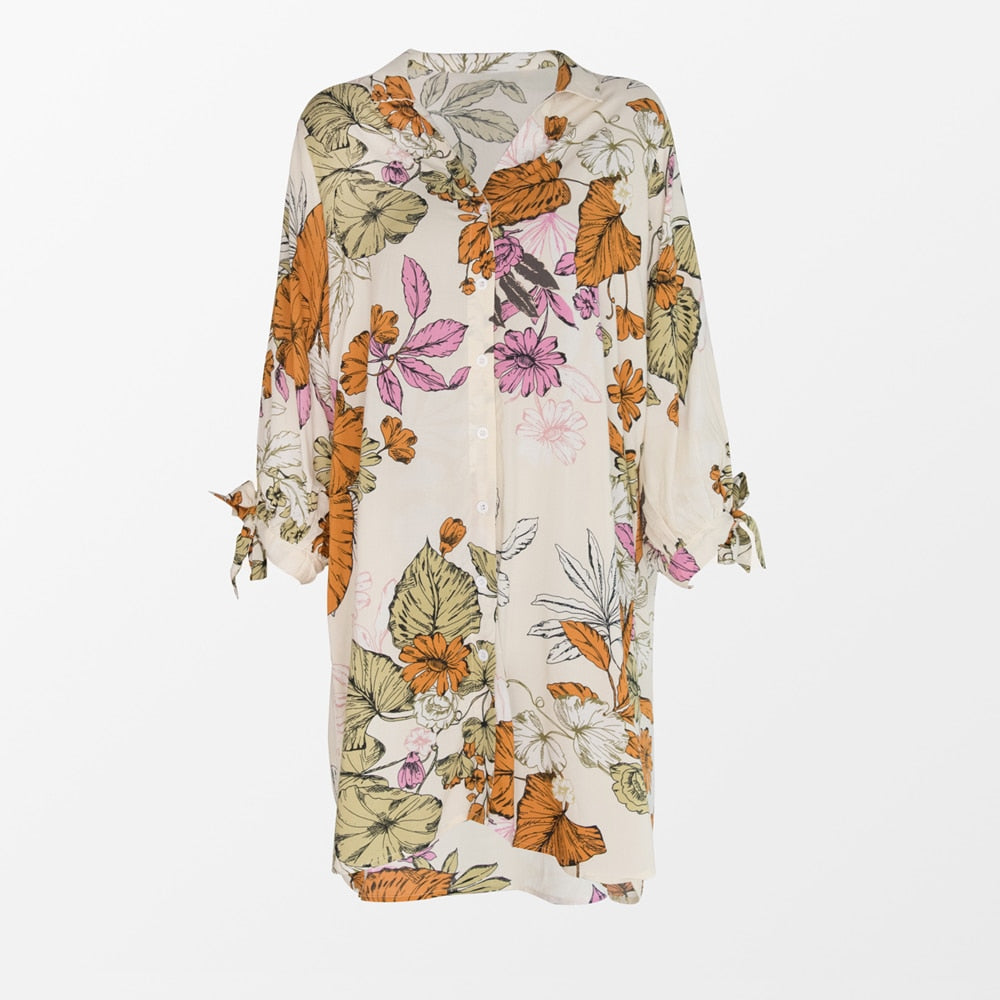 Oaklyn Floral Buttoned Shirt Dress