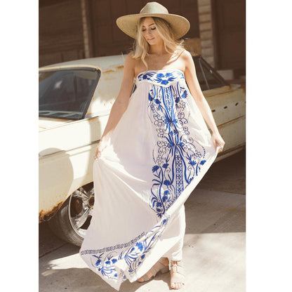 Fiona Sleeveless Embroidered Sun Dress