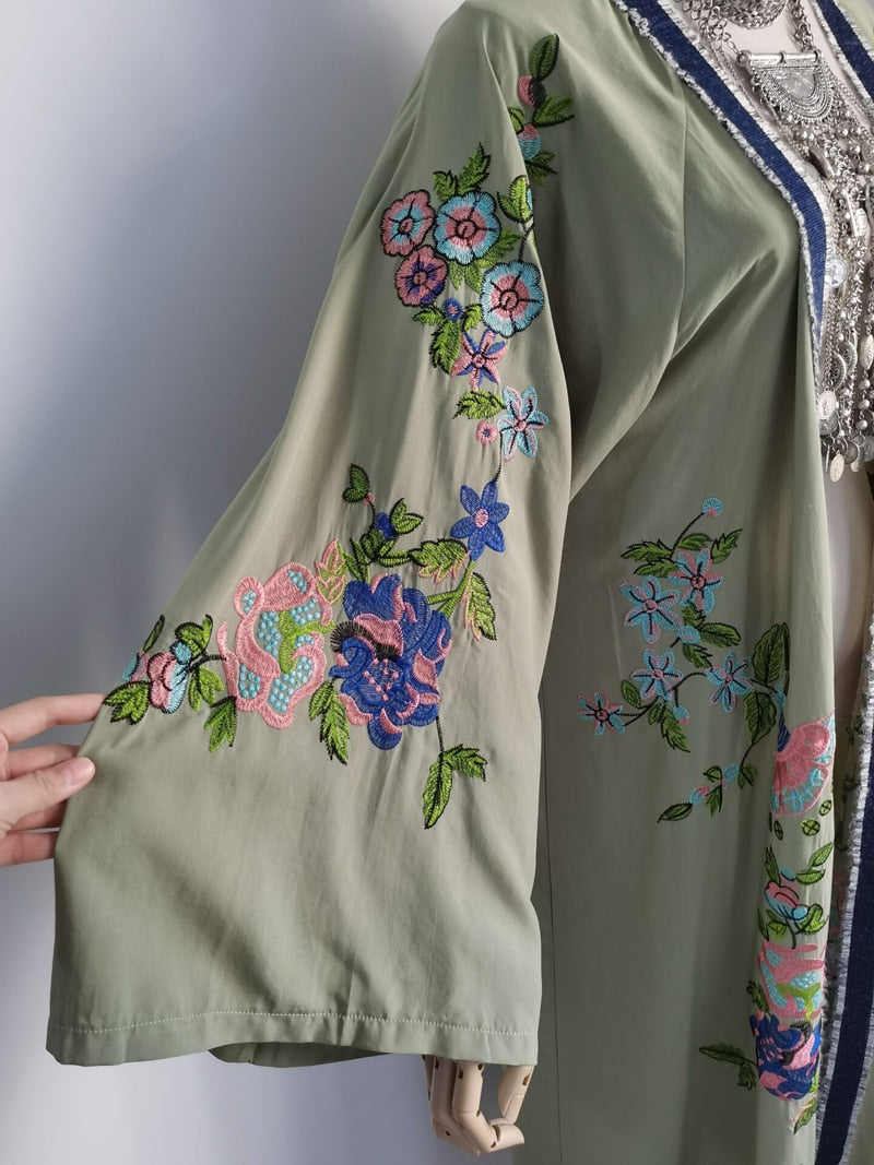 Devyn Floral Embroidered Kimono