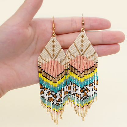 Go2Boho Leopard Print Miyuki Earrings