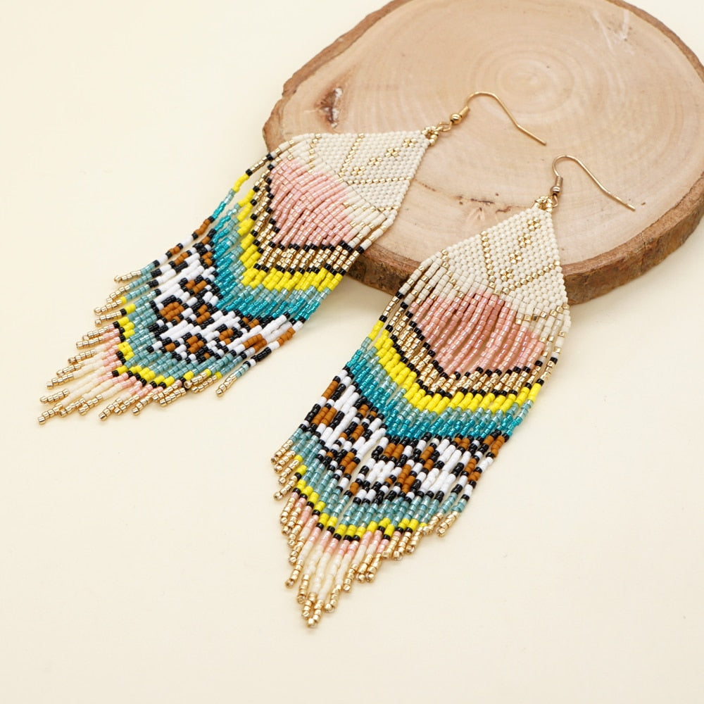 Go2Boho Leopard Print Miyuki Earrings