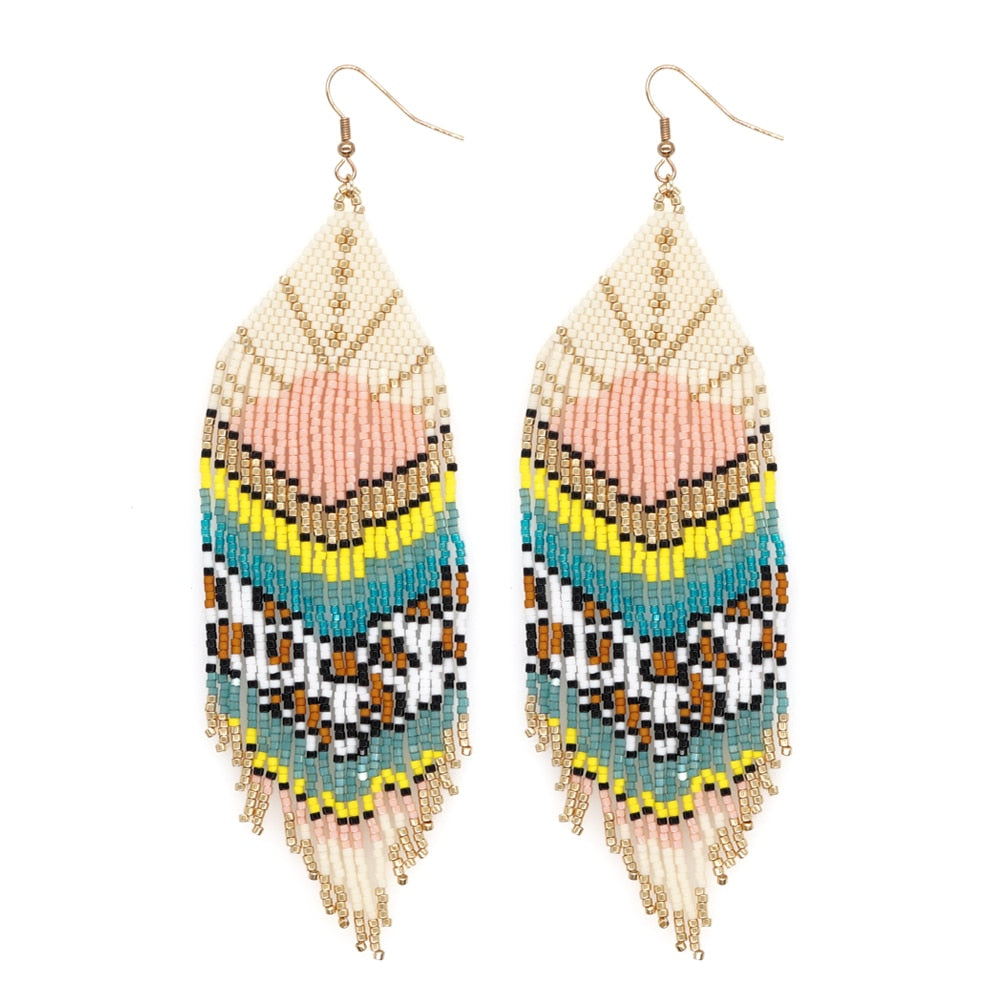 Go2Boho Leopard Print Miyuki Earrings