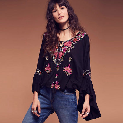 Cara Vintage Embroidery Blouse